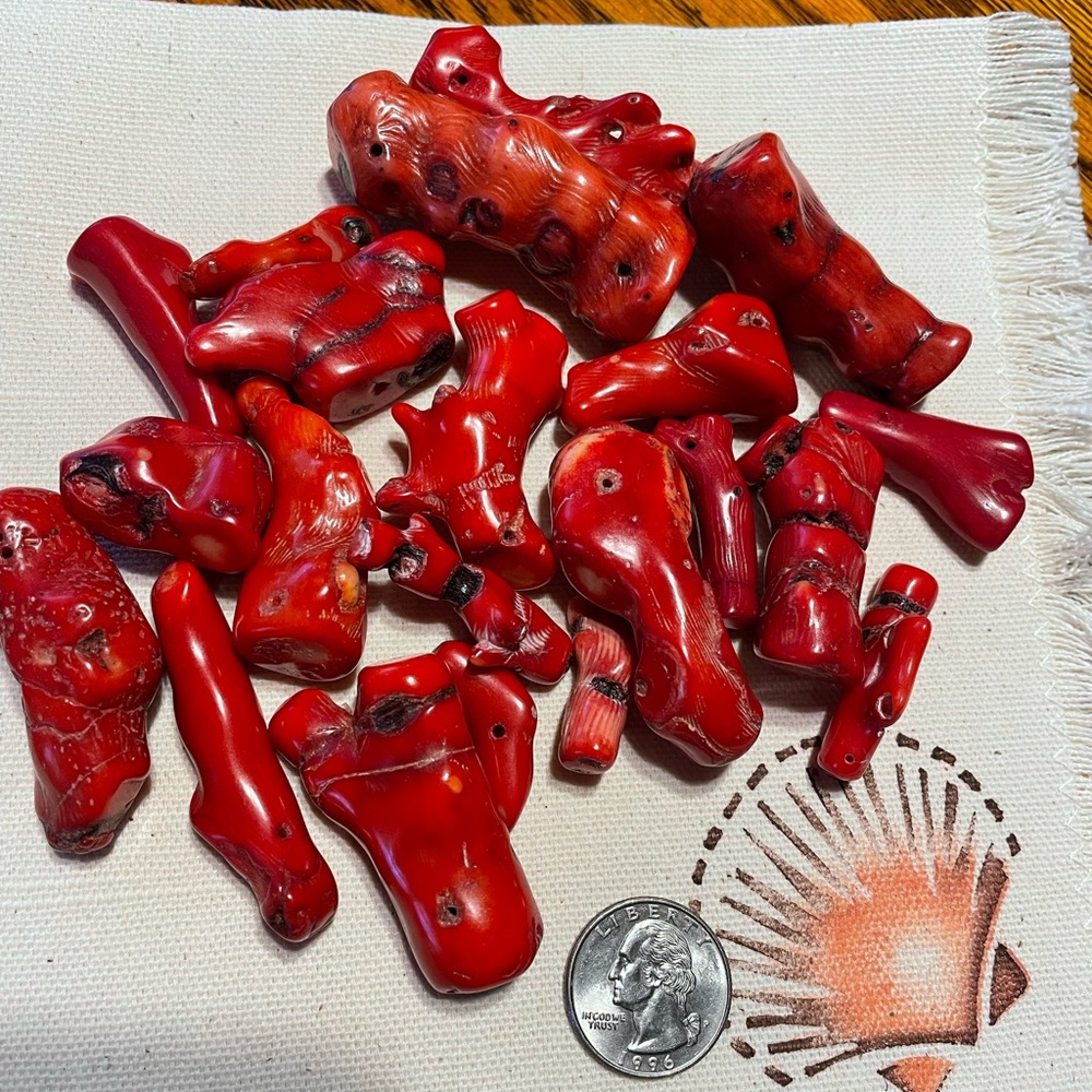 Vibrant Red Coral Beads